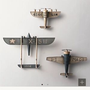 RH Vintage Model Airplane in Blue (Large)